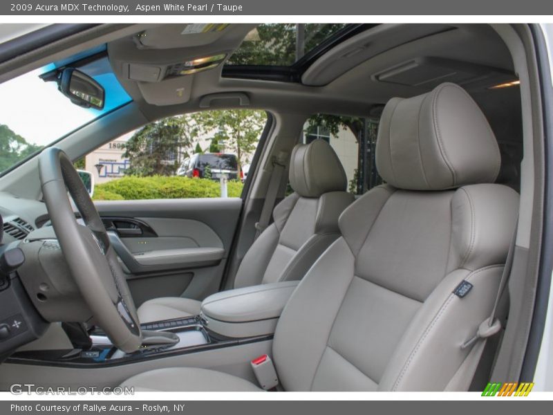 Aspen White Pearl / Taupe 2009 Acura MDX Technology