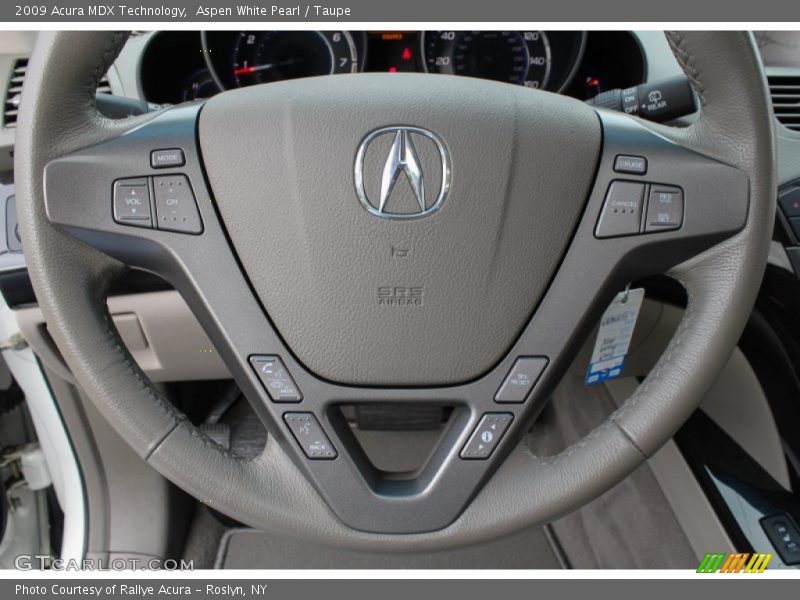 Aspen White Pearl / Taupe 2009 Acura MDX Technology