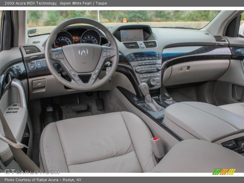 Aspen White Pearl / Taupe 2009 Acura MDX Technology