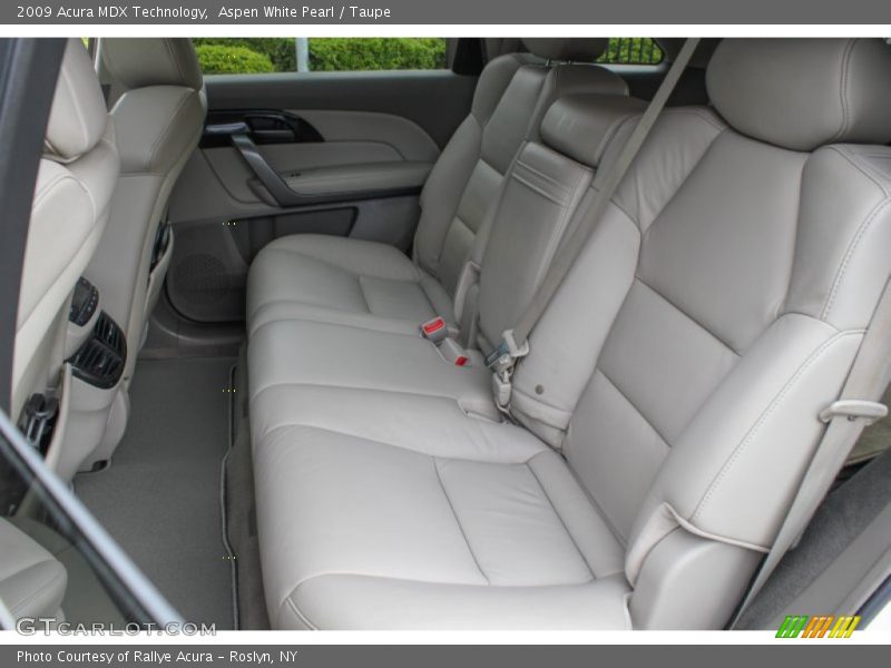 Aspen White Pearl / Taupe 2009 Acura MDX Technology