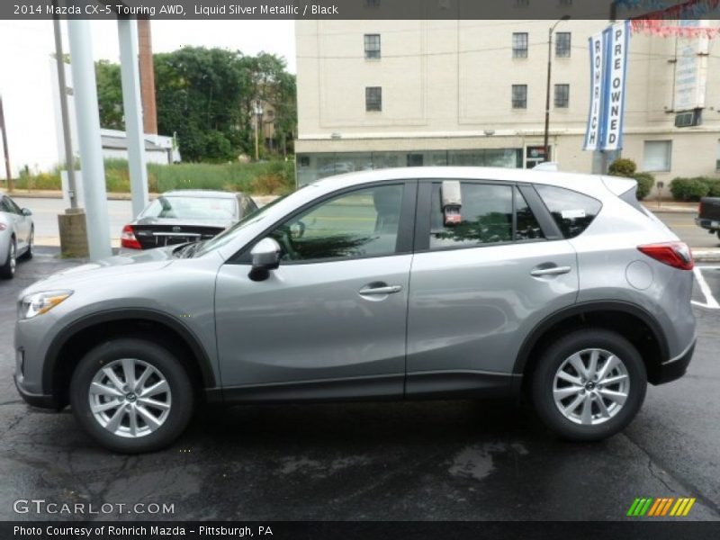 Liquid Silver Metallic / Black 2014 Mazda CX-5 Touring AWD