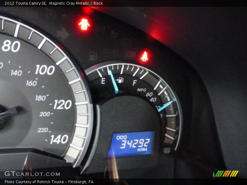 Magnetic Gray Metallic / Black 2012 Toyota Camry SE