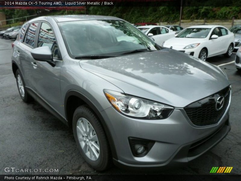 Liquid Silver Metallic / Black 2014 Mazda CX-5 Touring AWD