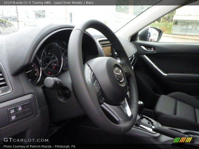 Liquid Silver Metallic / Black 2014 Mazda CX-5 Touring AWD