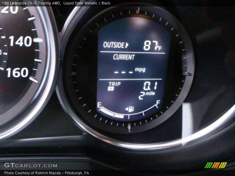 Liquid Silver Metallic / Black 2014 Mazda CX-5 Touring AWD