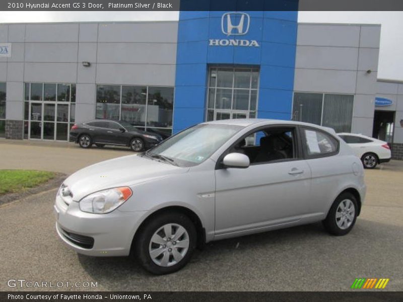 Platinum Silver / Black 2010 Hyundai Accent GS 3 Door