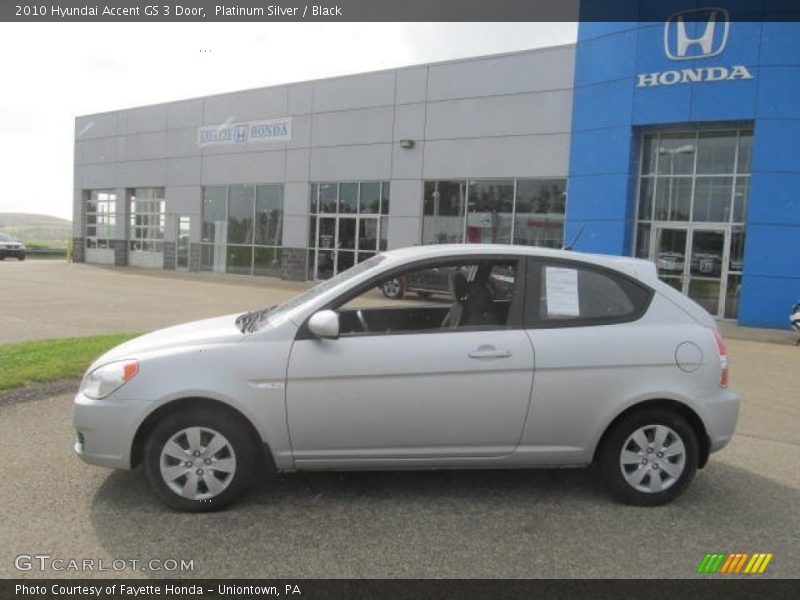 Platinum Silver / Black 2010 Hyundai Accent GS 3 Door