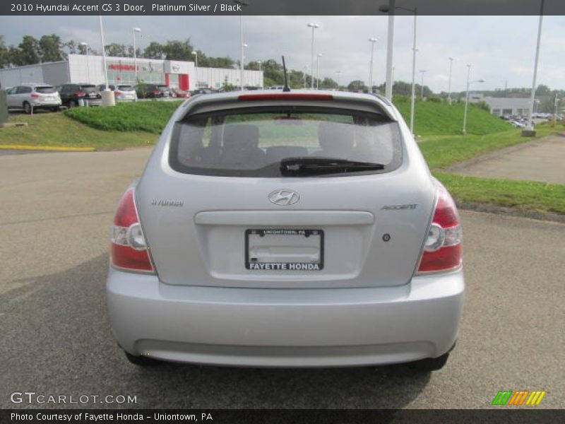 Platinum Silver / Black 2010 Hyundai Accent GS 3 Door