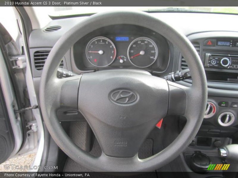 Platinum Silver / Black 2010 Hyundai Accent GS 3 Door