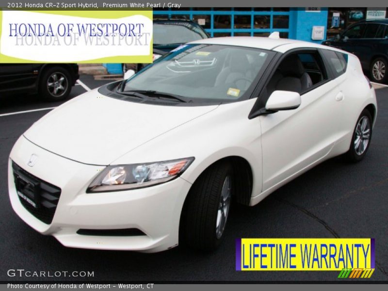 Premium White Pearl / Gray 2012 Honda CR-Z Sport Hybrid