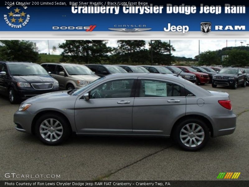 Billet Silver Metallic / Black/Light Frost Beige 2014 Chrysler 200 Limited Sedan