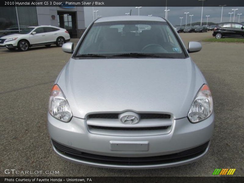 Platinum Silver / Black 2010 Hyundai Accent GS 3 Door