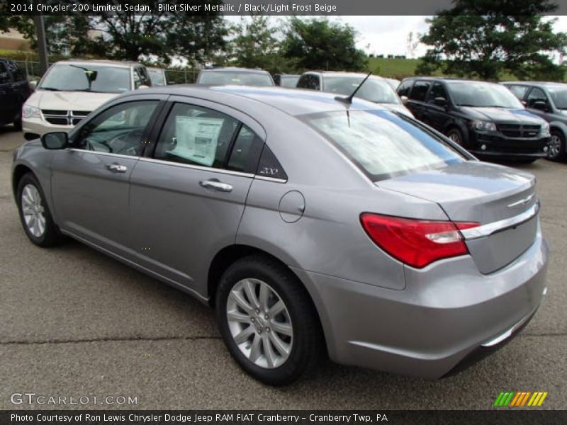 Billet Silver Metallic / Black/Light Frost Beige 2014 Chrysler 200 Limited Sedan
