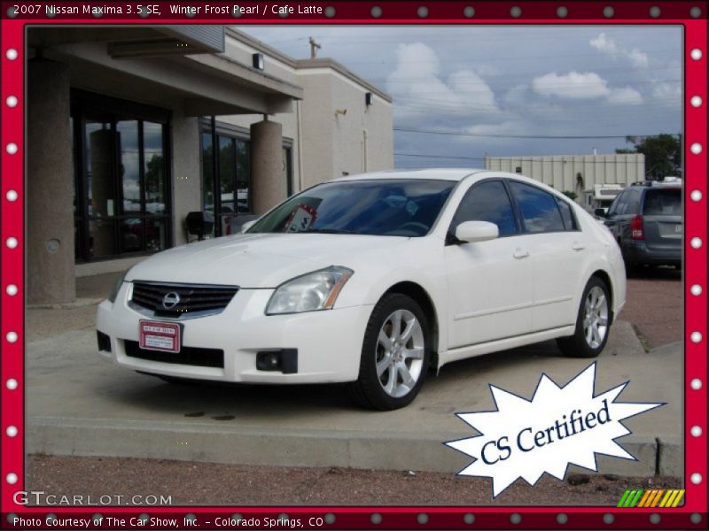 Winter Frost Pearl / Cafe Latte 2007 Nissan Maxima 3.5 SE