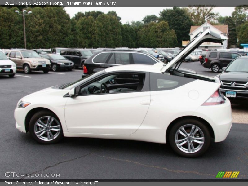Premium White Pearl / Gray 2012 Honda CR-Z Sport Hybrid