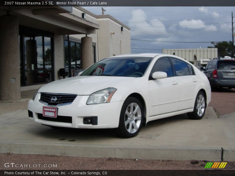 Winter Frost Pearl / Cafe Latte 2007 Nissan Maxima 3.5 SE