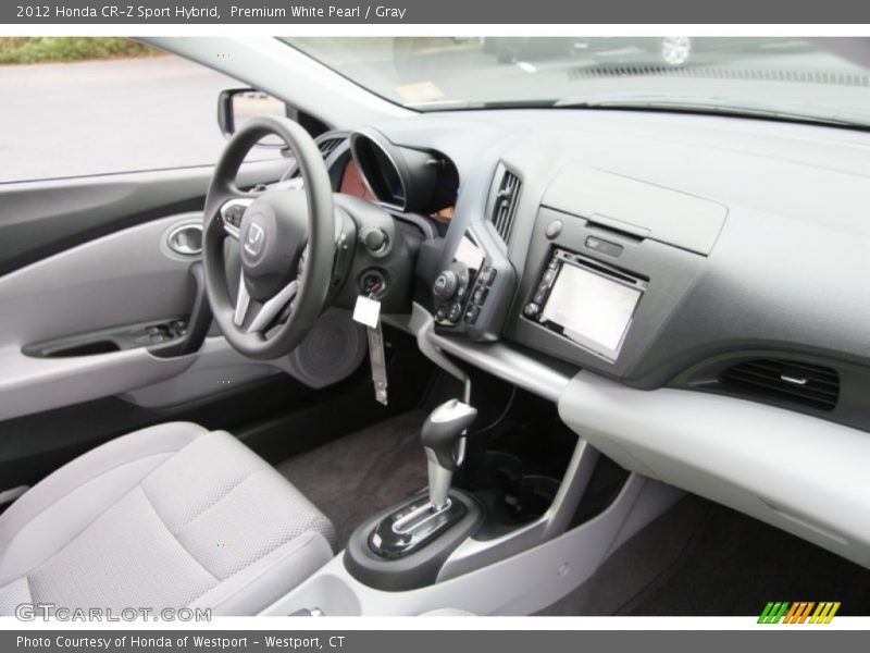 Premium White Pearl / Gray 2012 Honda CR-Z Sport Hybrid