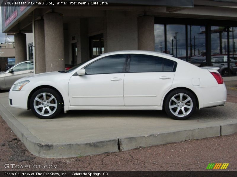 Winter Frost Pearl / Cafe Latte 2007 Nissan Maxima 3.5 SE
