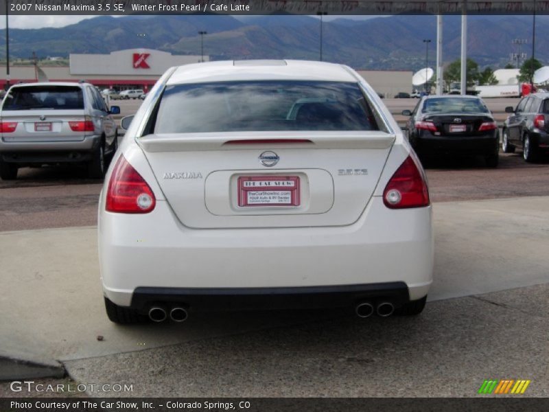 Winter Frost Pearl / Cafe Latte 2007 Nissan Maxima 3.5 SE