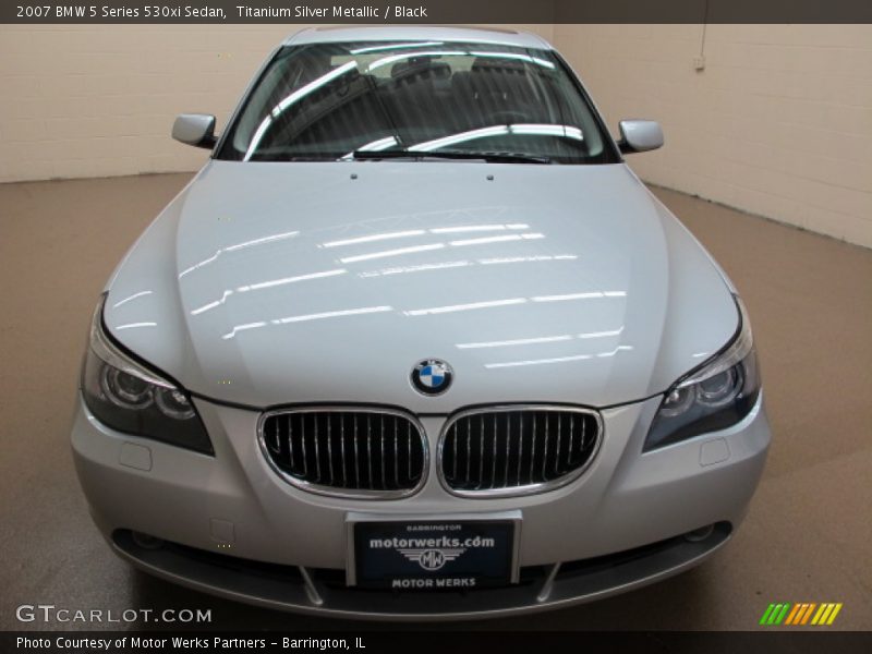 Titanium Silver Metallic / Black 2007 BMW 5 Series 530xi Sedan