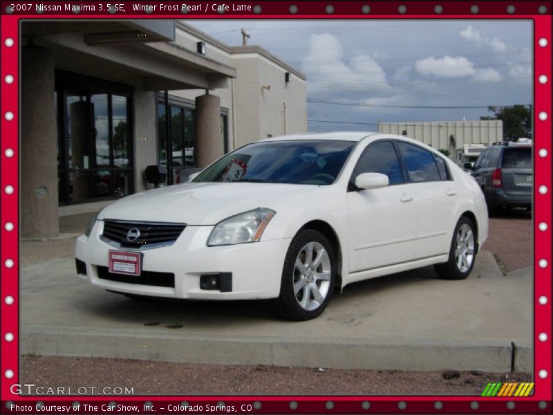 Winter Frost Pearl / Cafe Latte 2007 Nissan Maxima 3.5 SE