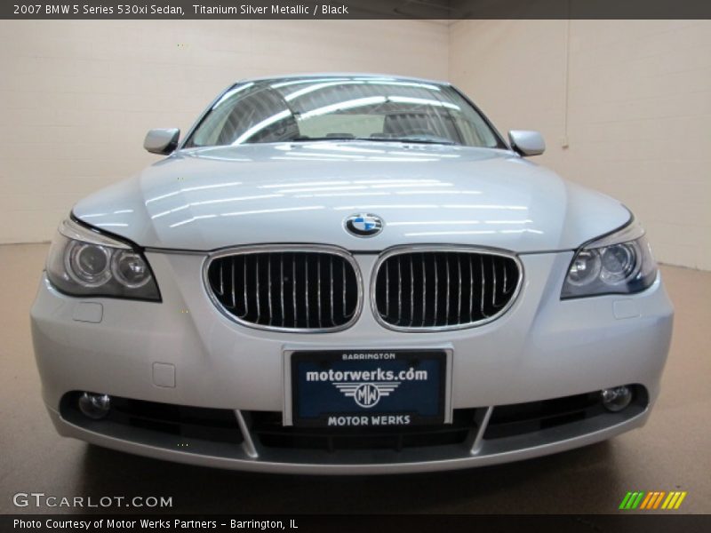 Titanium Silver Metallic / Black 2007 BMW 5 Series 530xi Sedan