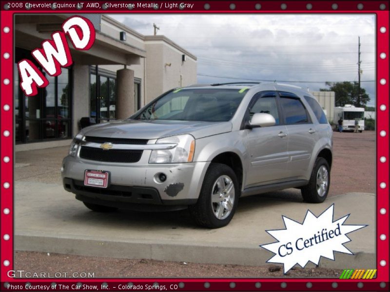 Silverstone Metallic / Light Gray 2008 Chevrolet Equinox LT AWD