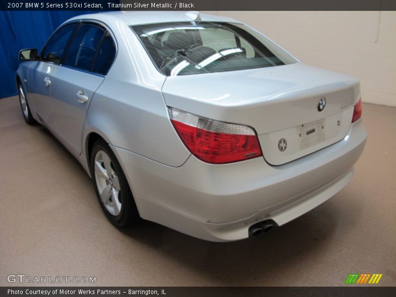 Titanium Silver Metallic / Black 2007 BMW 5 Series 530xi Sedan