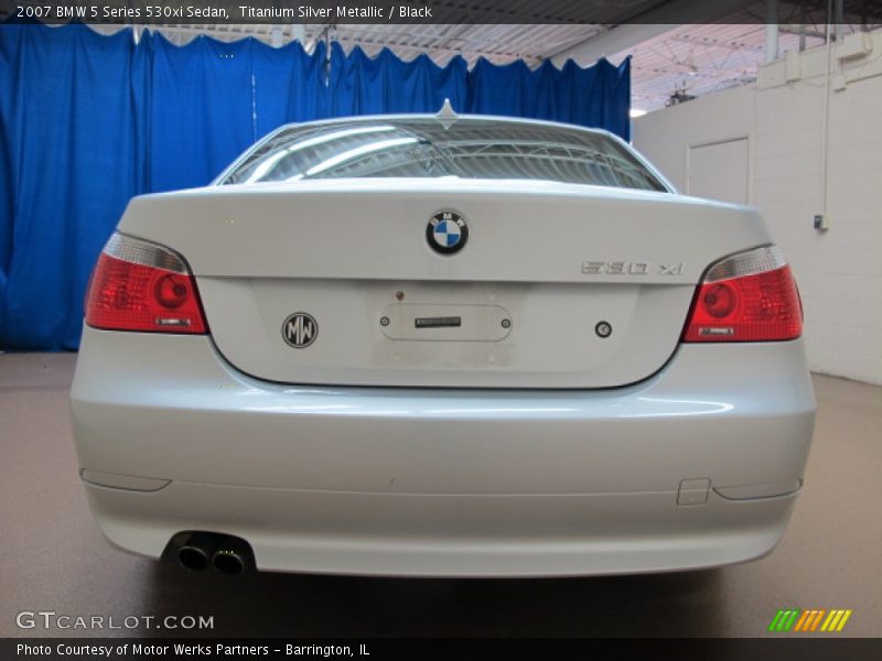 Titanium Silver Metallic / Black 2007 BMW 5 Series 530xi Sedan