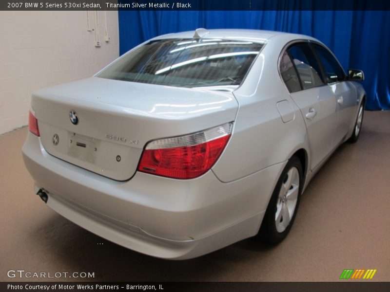 Titanium Silver Metallic / Black 2007 BMW 5 Series 530xi Sedan