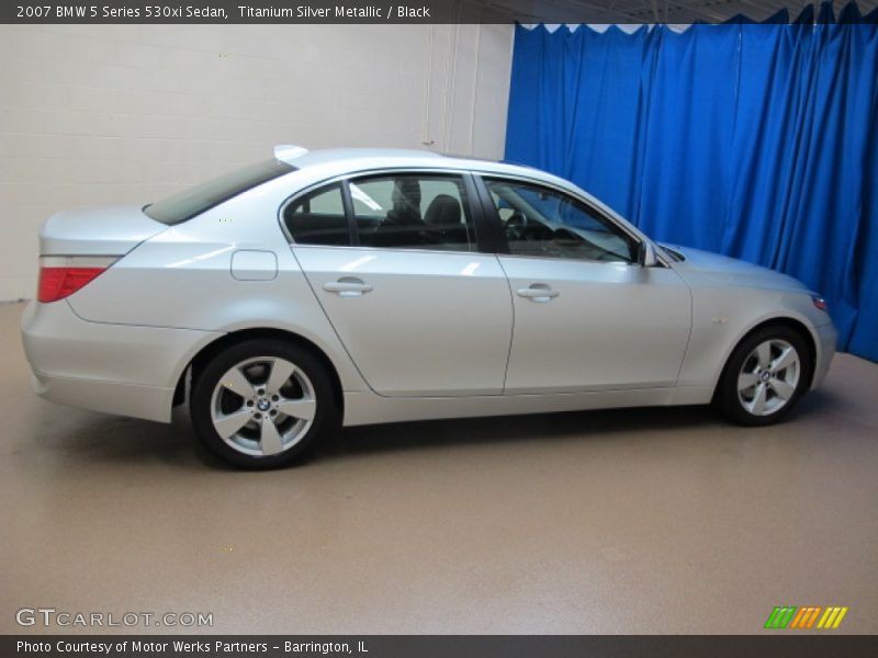 Titanium Silver Metallic / Black 2007 BMW 5 Series 530xi Sedan