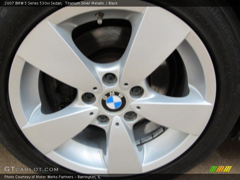 Titanium Silver Metallic / Black 2007 BMW 5 Series 530xi Sedan