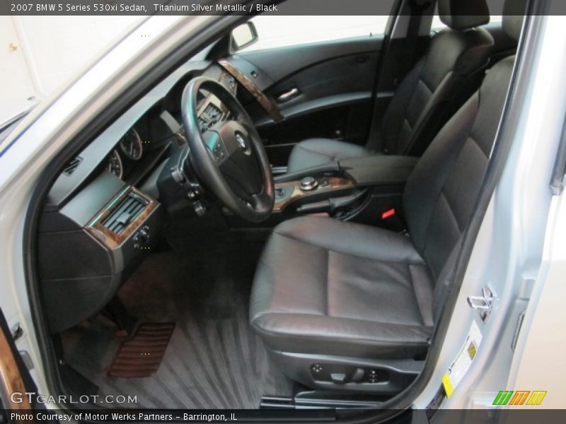 Titanium Silver Metallic / Black 2007 BMW 5 Series 530xi Sedan