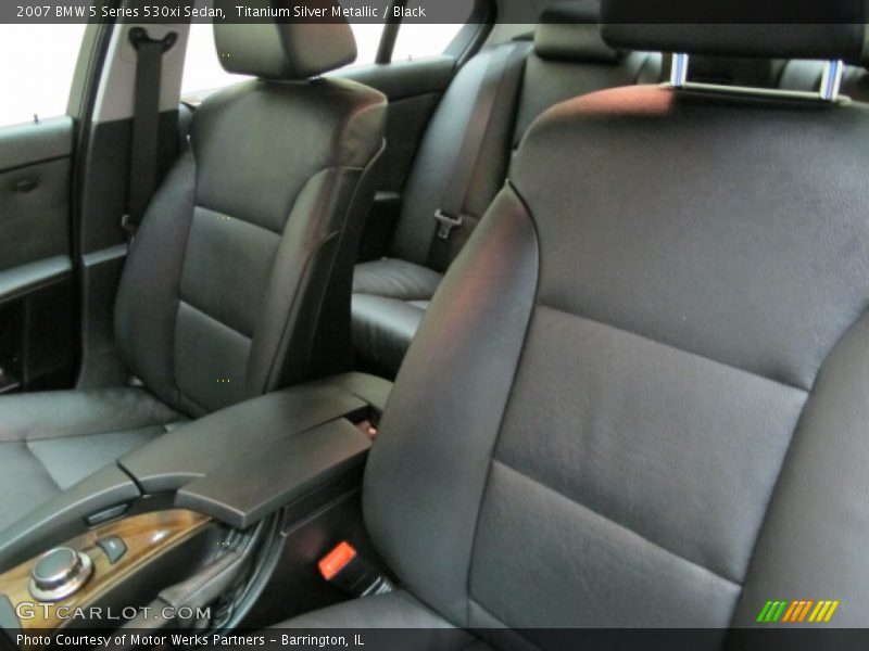 Titanium Silver Metallic / Black 2007 BMW 5 Series 530xi Sedan