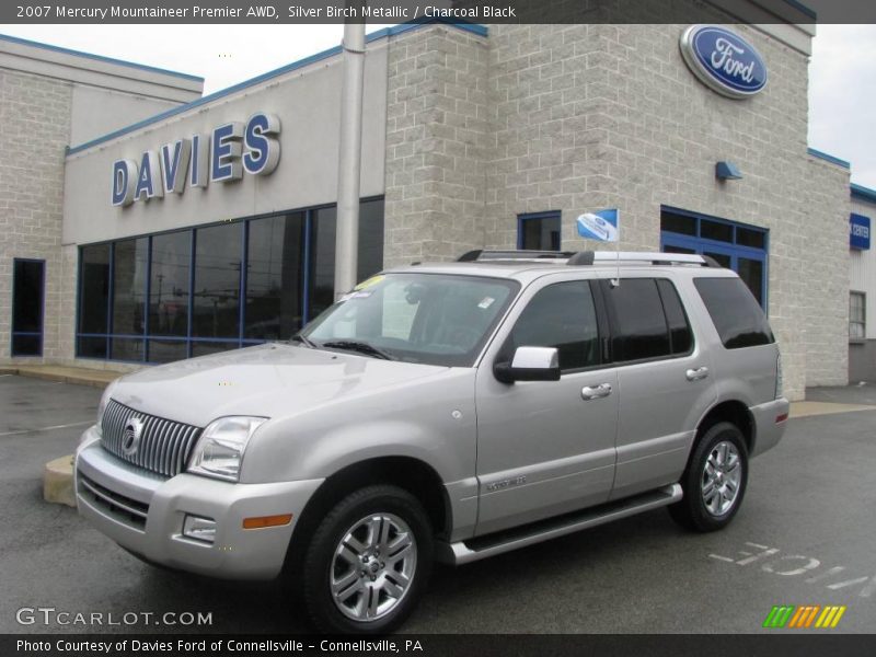 Silver Birch Metallic / Charcoal Black 2007 Mercury Mountaineer Premier AWD