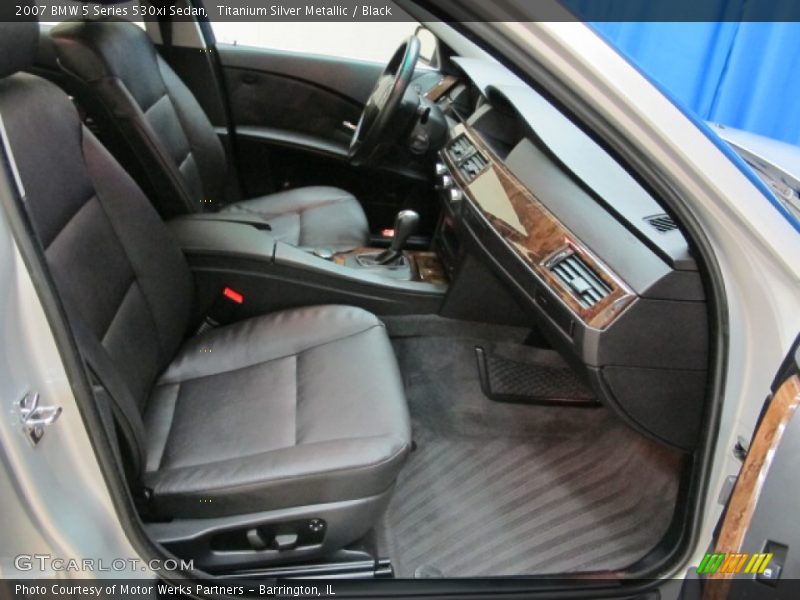 Titanium Silver Metallic / Black 2007 BMW 5 Series 530xi Sedan