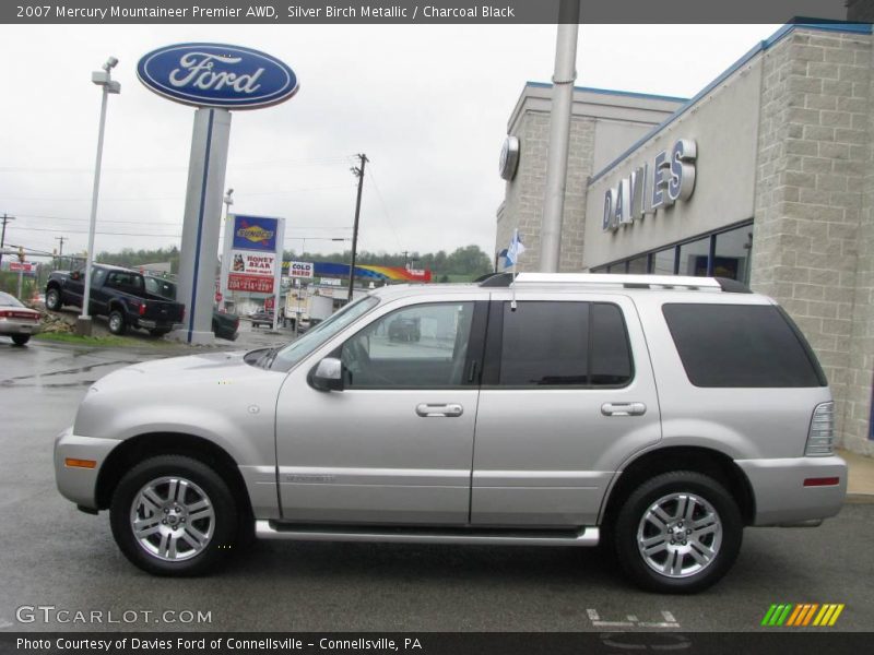 Silver Birch Metallic / Charcoal Black 2007 Mercury Mountaineer Premier AWD