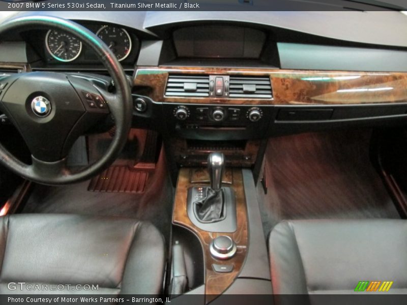 Titanium Silver Metallic / Black 2007 BMW 5 Series 530xi Sedan
