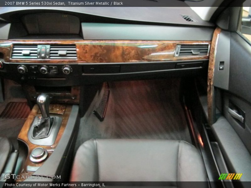 Titanium Silver Metallic / Black 2007 BMW 5 Series 530xi Sedan