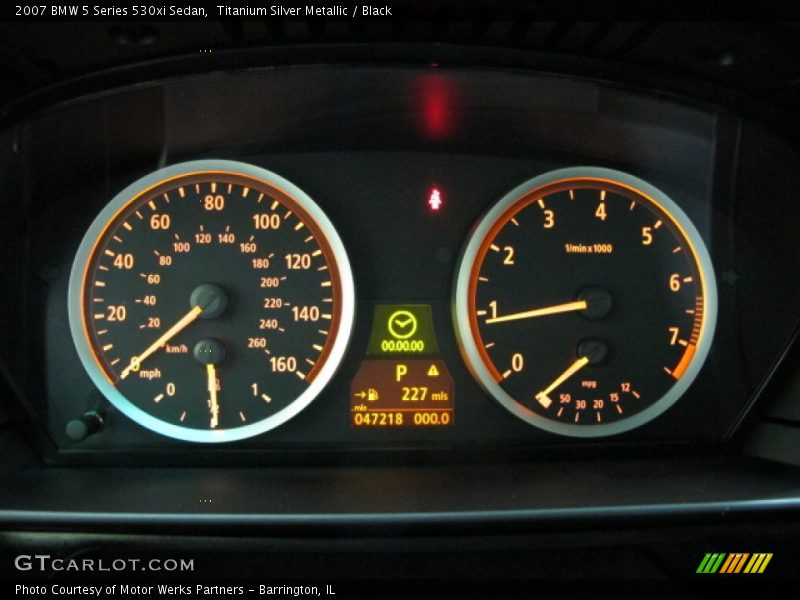 Titanium Silver Metallic / Black 2007 BMW 5 Series 530xi Sedan