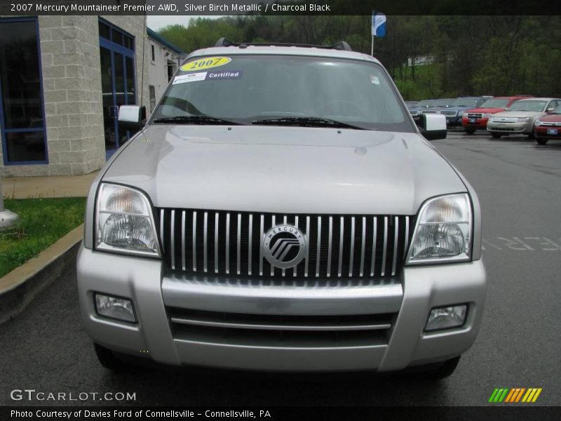 Silver Birch Metallic / Charcoal Black 2007 Mercury Mountaineer Premier AWD