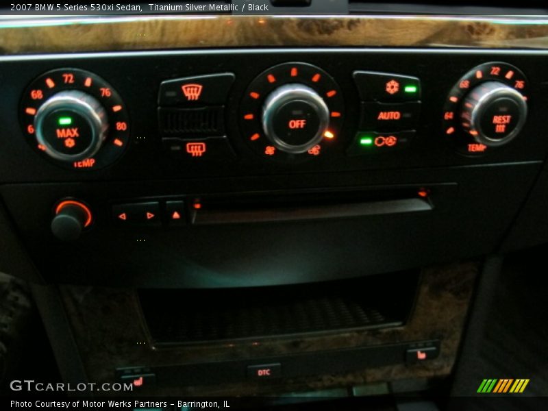 Titanium Silver Metallic / Black 2007 BMW 5 Series 530xi Sedan