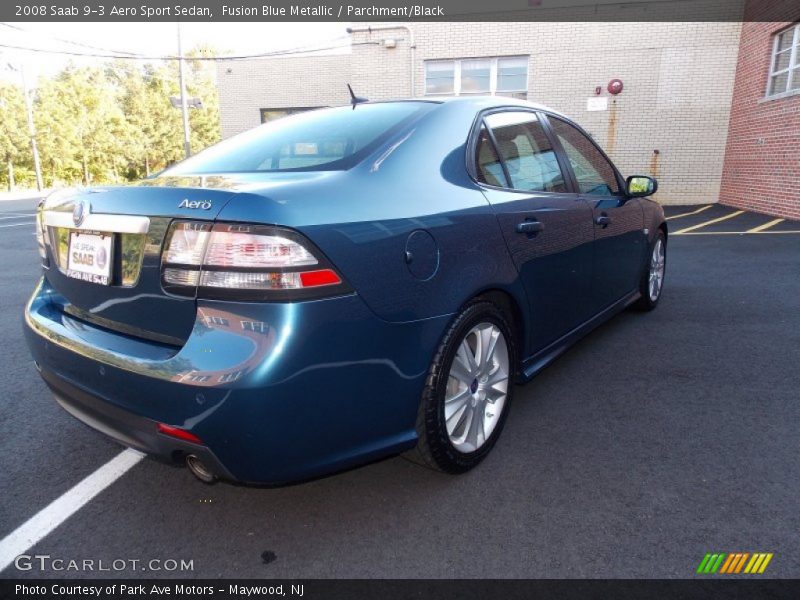 Fusion Blue Metallic / Parchment/Black 2008 Saab 9-3 Aero Sport Sedan