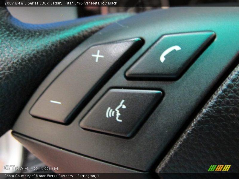 Titanium Silver Metallic / Black 2007 BMW 5 Series 530xi Sedan
