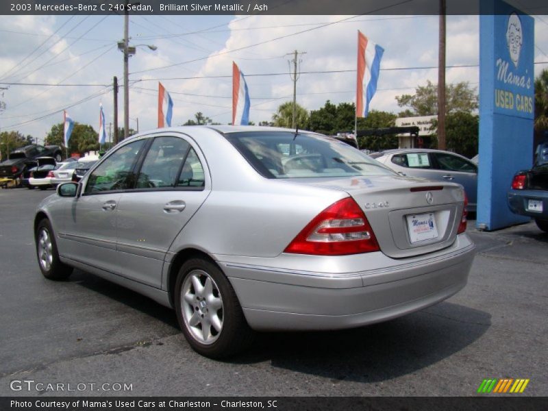 Brilliant Silver Metallic / Ash 2003 Mercedes-Benz C 240 Sedan