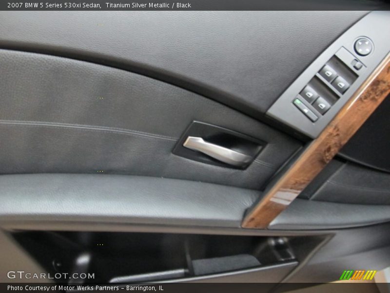 Titanium Silver Metallic / Black 2007 BMW 5 Series 530xi Sedan