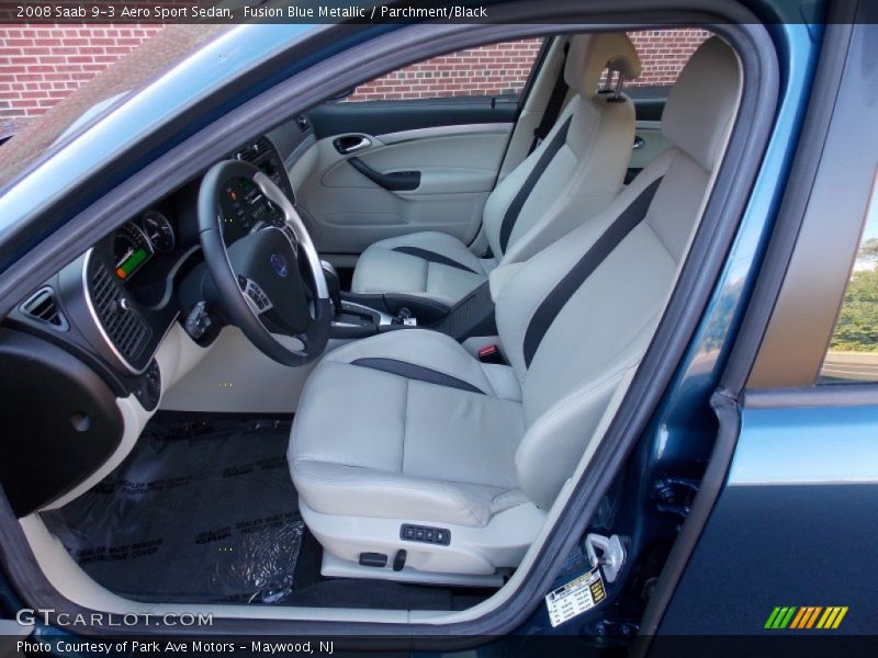 Fusion Blue Metallic / Parchment/Black 2008 Saab 9-3 Aero Sport Sedan