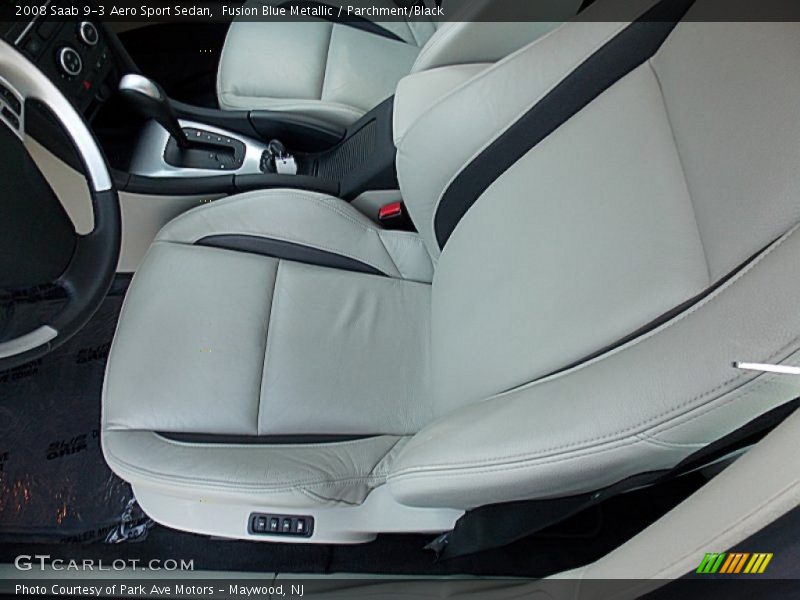 Fusion Blue Metallic / Parchment/Black 2008 Saab 9-3 Aero Sport Sedan