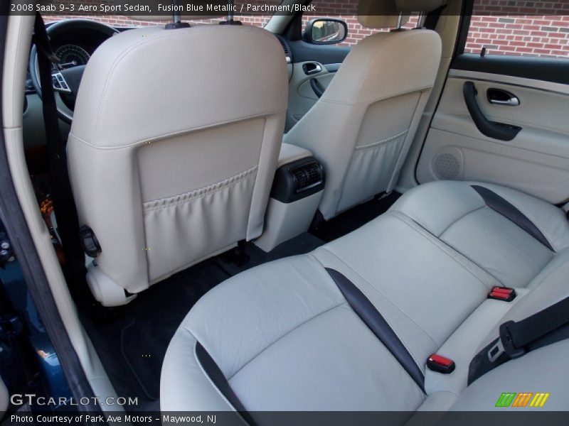 Fusion Blue Metallic / Parchment/Black 2008 Saab 9-3 Aero Sport Sedan