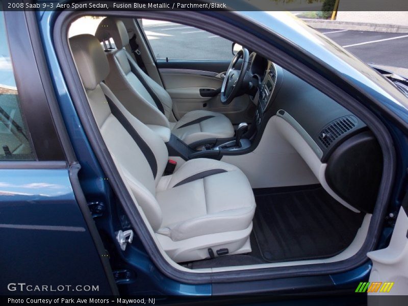 Fusion Blue Metallic / Parchment/Black 2008 Saab 9-3 Aero Sport Sedan